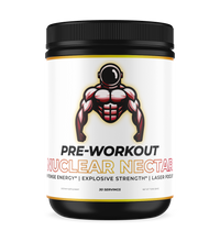 Fruit punch flavored Pre workout, in a black container, the logo is of a strong astronaut.