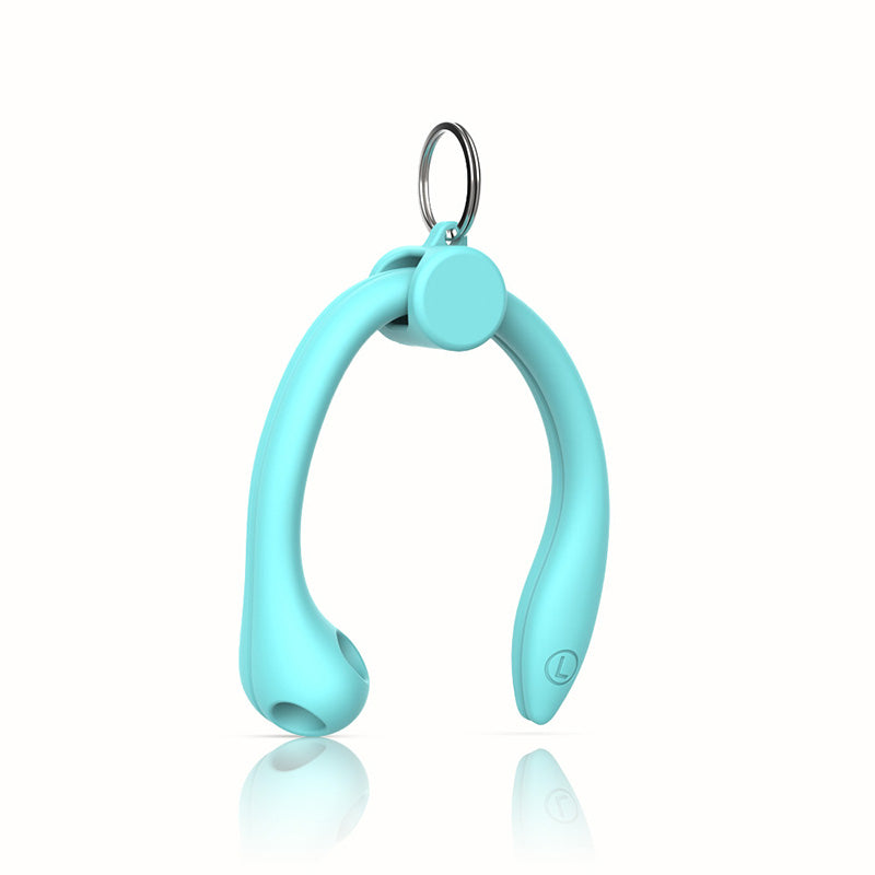 Baby blue AirPod Pro Ear hook accessory used for fitness and exercise