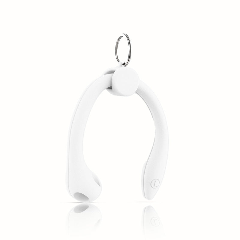 Clear, almost transparent, AirPod Pro Ear hook, a gym accessory for AirPods