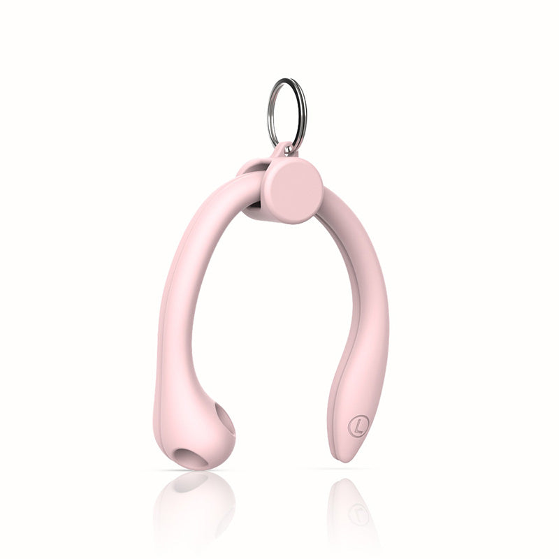 Pink AirPod Pro Ear hook , an AirPod accessory to hold AirPods in place during physical activity.
