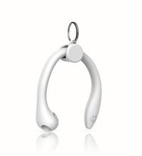White AirPod Pro Ear hook accessory with storage keychain